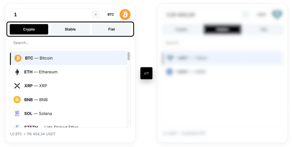 Cryptocurrency converter