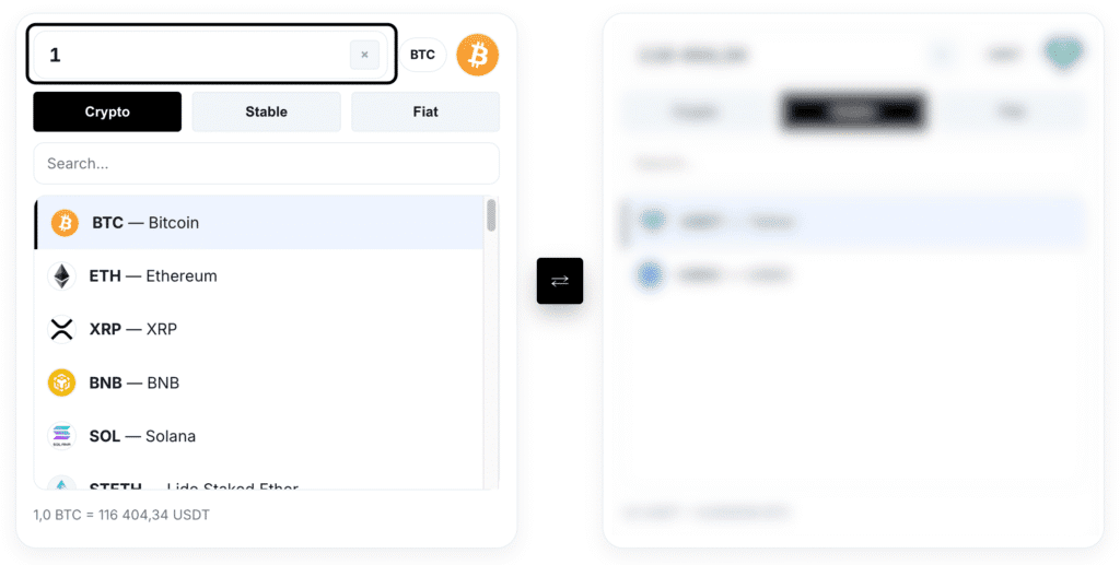 Cryptocurrency converter