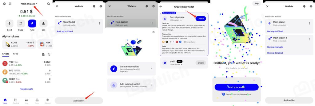 Multi-Wallet (mobile app) Trust Wallet