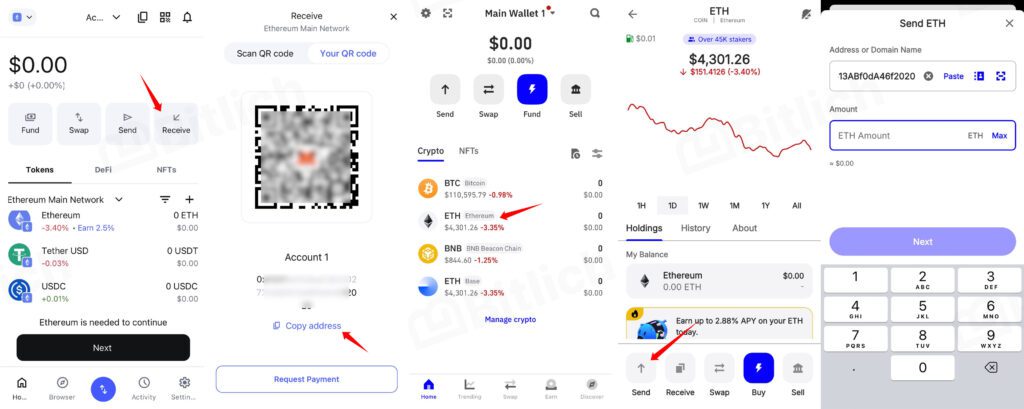 Transfer from an exchange or another wallet Trust Wallet