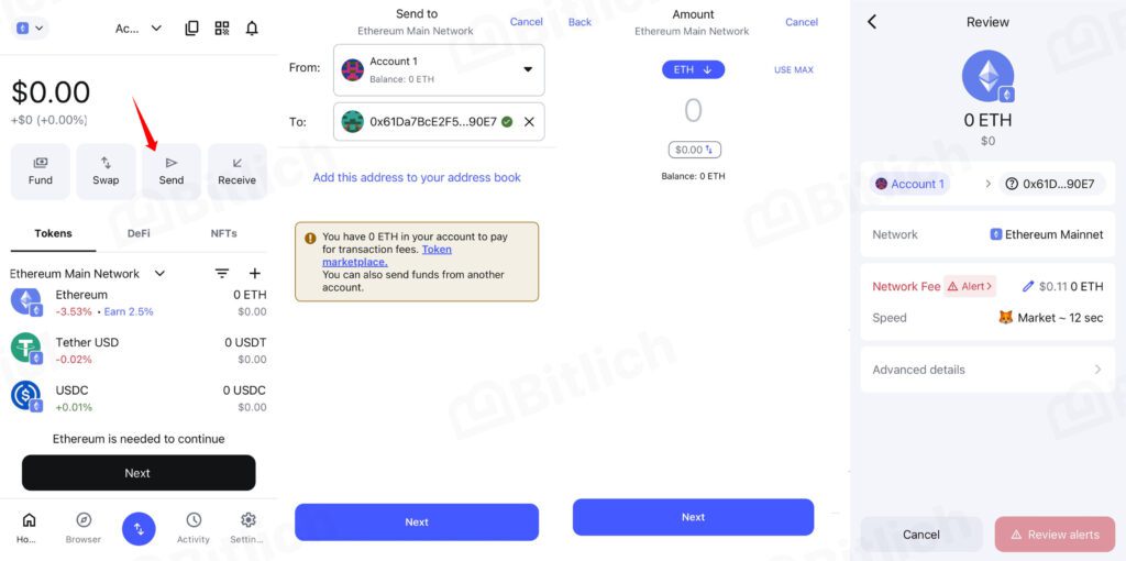 How to withdraw funds from MetaMask