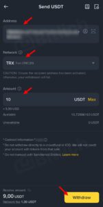 How to withdraw from Binance
